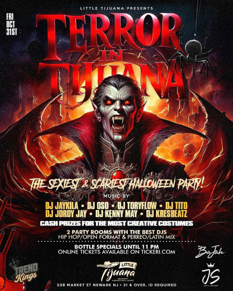 Event - FRI OCT 31ST TERROR IN TIJUANA HALLOWEEN NIGHT COSTUME BASH - Newark, New Jersey - October 31, 2025 | concert tickets