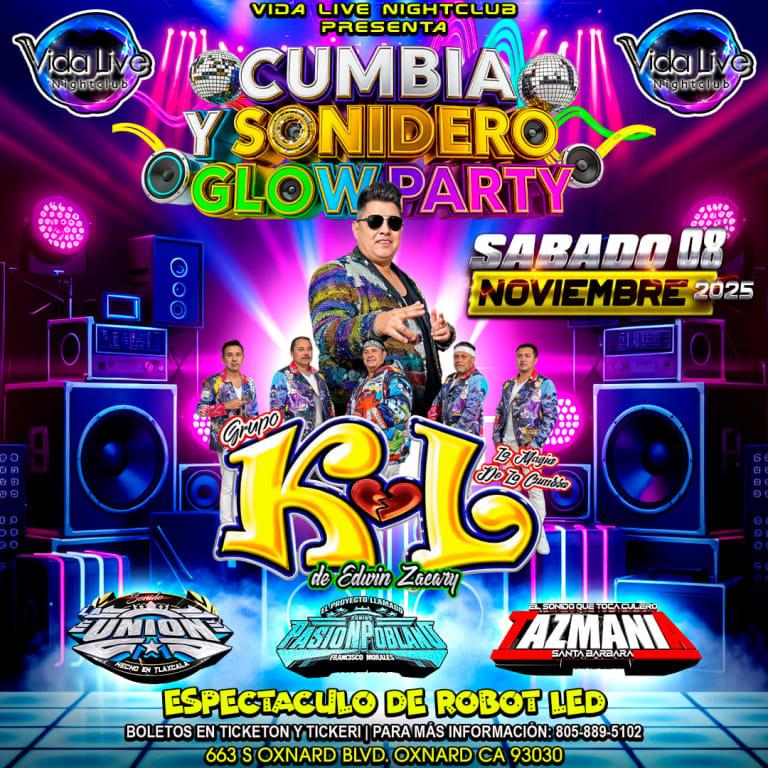 Event - Grupo KL y Glow Party  - Oxnard, California - November 8, 2025 | concert tickets