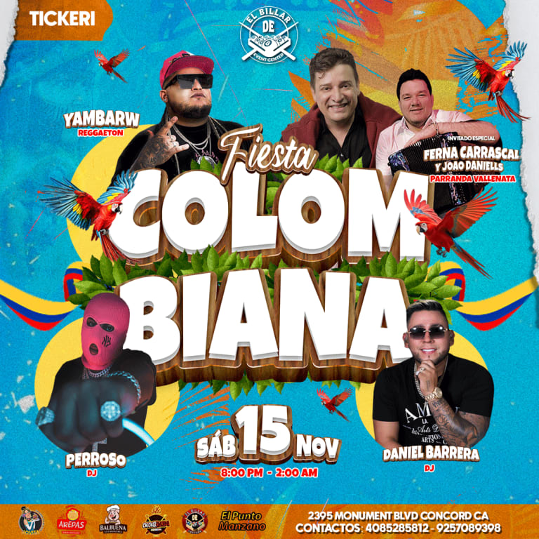 Event - FIESTA COLOMBIANA CONCORD CA - Concord, California - November 15, 2025 | concert tickets