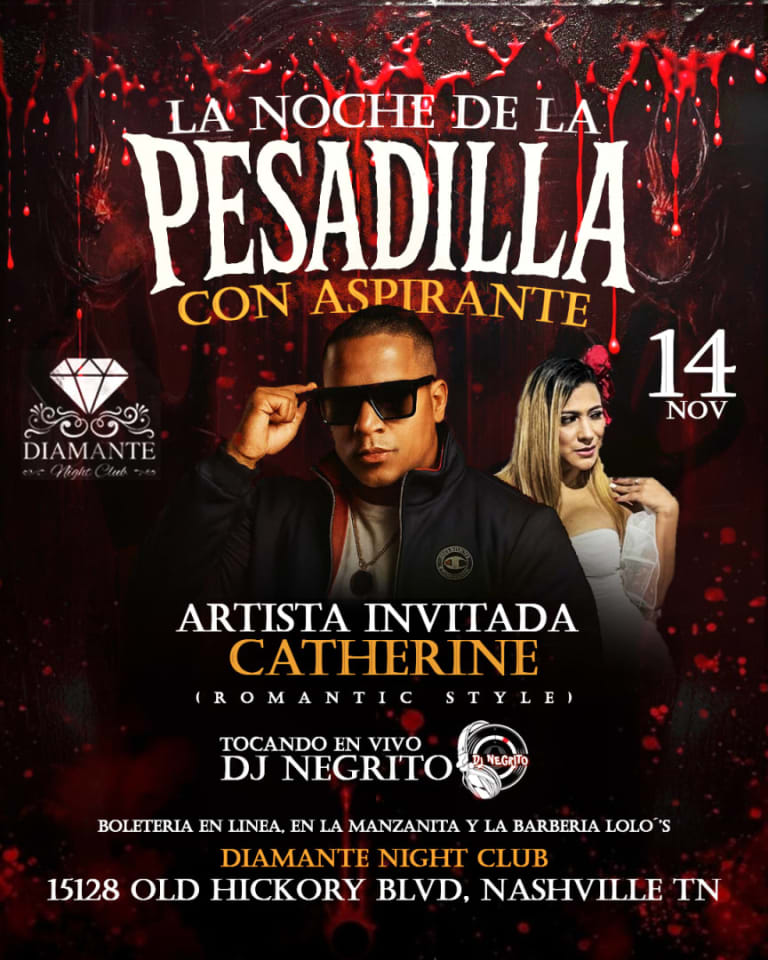 Event - Pesadilla: Aspirante junto a Catherine La Reina del Reggaeton Romantico - Nashville, Tennessee - November 15, 2025 | concert tickets
