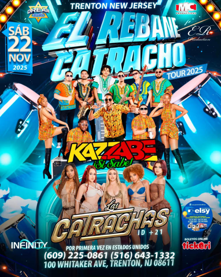 Event - Kazzabe & Las Catrachas en concierto en Trenton, NJ - Trenton, New Jersey - November 22, 2025 | concert tickets