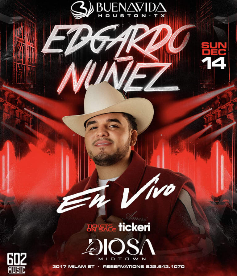 Event - Edgardo Nuñez En Diosa Nightclub - Houston, Texas - December 14, 2025 | concert tickets