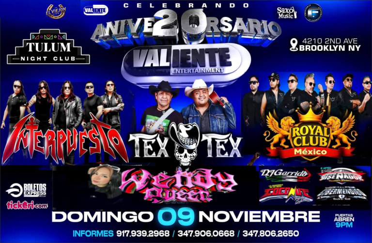Event - INTERPUESTO / TEX TEX / ROYAL CLUB / WENDY QUEEN  - Brooklyn, New York - November 9, 2025 | concert tickets