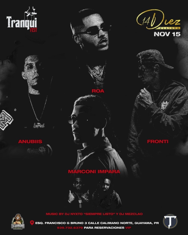 Event - Tranqui Fest Vol. 2 en 14 Diez Guayama - Guayama, Puerto Rico  - November 15, 2025 | concert tickets