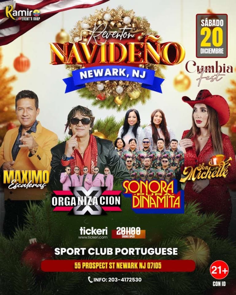 Event - REVENTON NAVIDEÑO CUMBIA FEST NEWARK NJ - Newark, New Jersey - December 20, 2025 | concert tickets