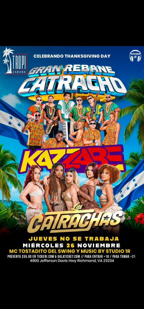 Event - Gran Rebane Catracho KAZZABE VS LAS CATRACHAS - Richmond, Virginia - November 26, 2025 | concert tickets