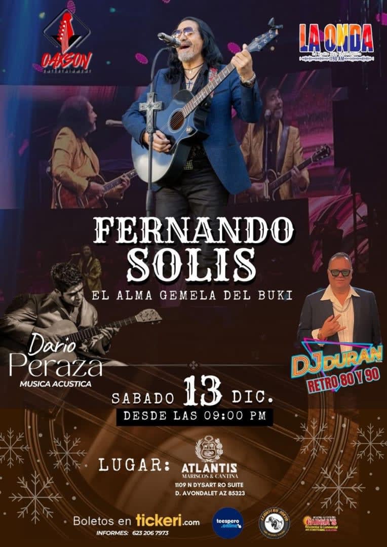 Event - Fernando Soliz el alma gemela del Buki en concierto - Avondale, Arizona - December 13, 2025 | concert tickets