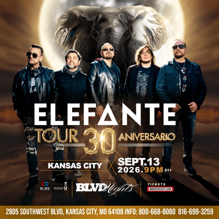 Event - Elefante tour 30 Aniversario en Kansas City - Kansas City, MO - Sun, September 13, 2026} | concert tickets