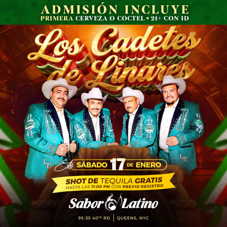Event - LOS CADETES DE LINARES | Sabor Latino - Queens, New York - January 17, 2026 | concert tickets