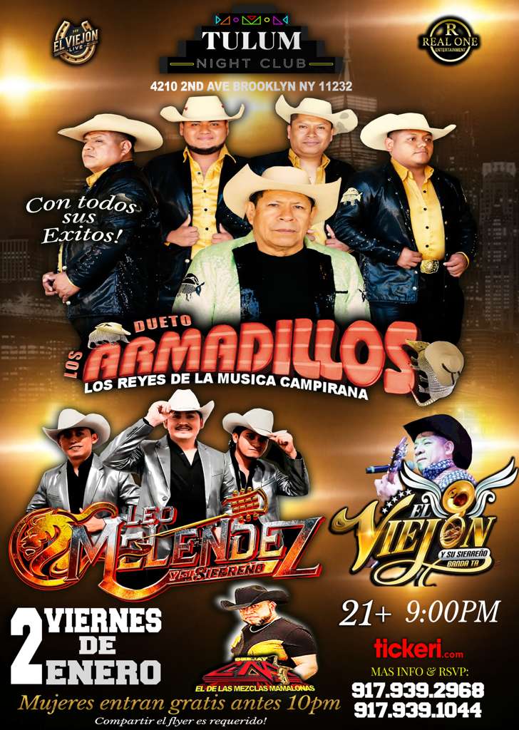 Event - DUETO LOS ARMADILLOS / LEO MELENDEZ / EL VIEJON / DJ CM - Brooklyn, New York - January 2, 2026 | concert tickets