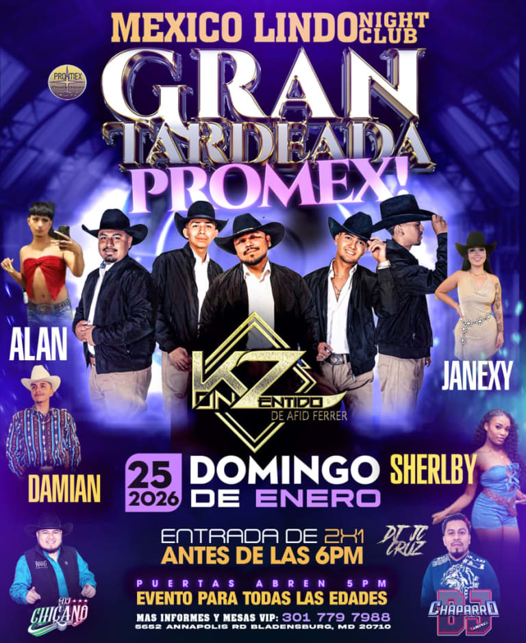 Event - GRAN TARDEADA PROMEX CON  KONZENTIDO Y MAS - Bladensburg, Maryland - January 25, 2026 | concert tickets