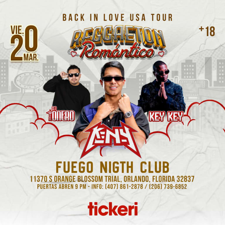 Event - KenY - key key - Dj Tonero en Orlando  - Orlando, Florida - March 20, 2026 | concert tickets