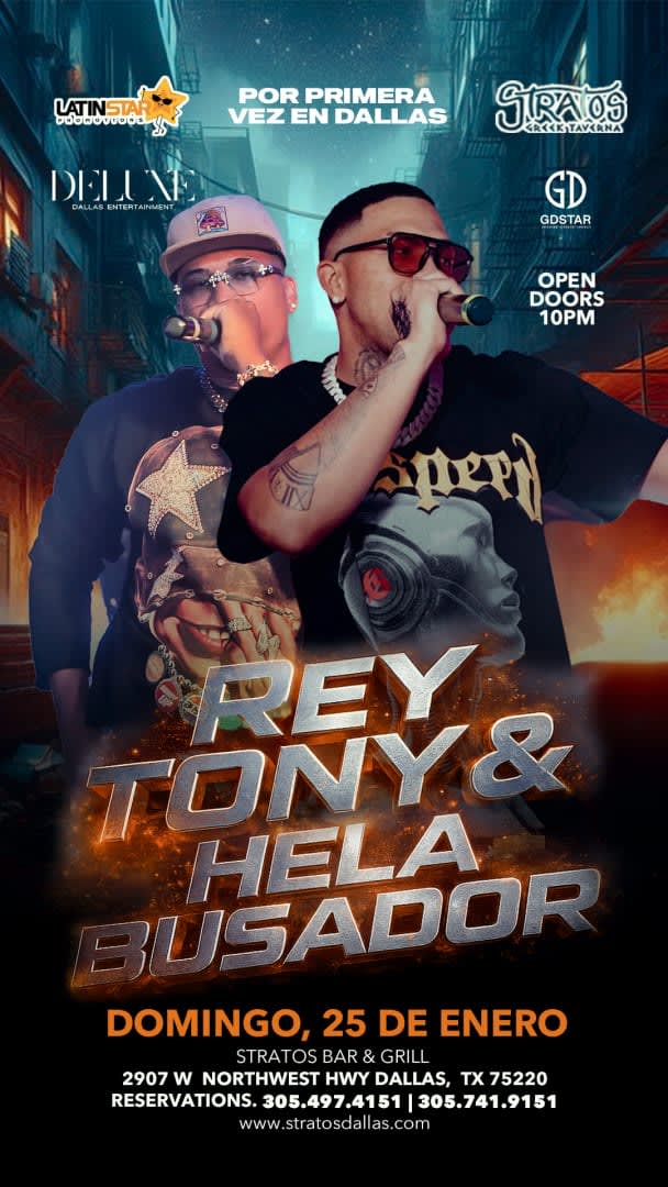 Event - REY TONY & HELA ABUSADOR - Dallas, Texas - 25 de enero de 2026 | concert tickets