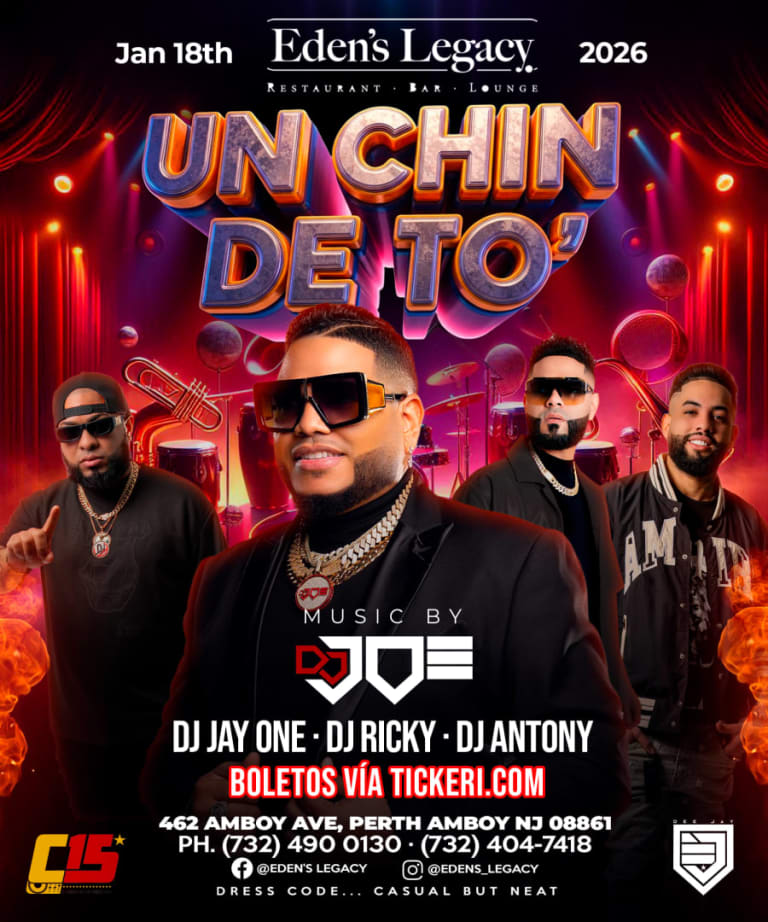 Event - DJ JOE EL CATADOR RUMBA 2026 EDEN'S LEGACY - Perth Amboy, New Jersey - 18 de enero de 2026 | concert tickets