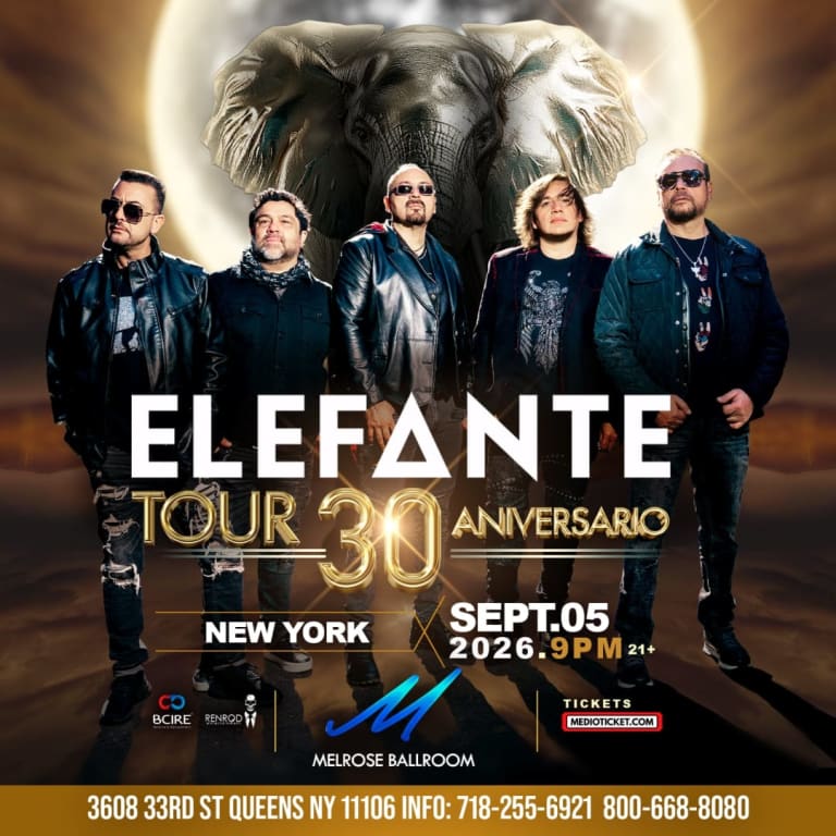 Event - Elefante tour 30 Aniversario en New York - New York, NY - Sat, September 5, 2026} | concert tickets