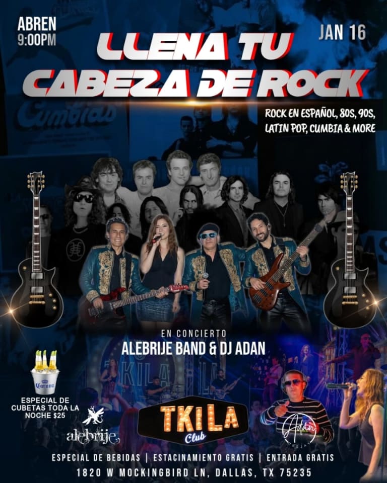 Event - 🔥🎸LLENA TU CABEZA DE ROCK 🎸🔥 VIERNES 16 DE ENERO | 📍 TKILA NIGHT CLUB – DALLAS, TX - Dallas, Texas - January 16, 2026 | concert tickets
