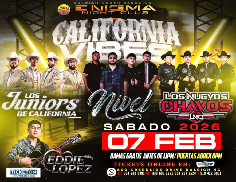 Event - CALIFORNIA VIBES - Raleigh, North Carolina - February 7, 2026 | concert tickets