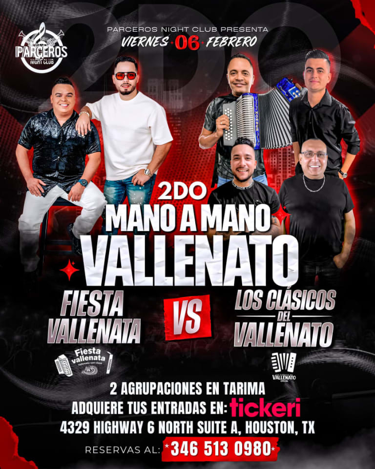 Event - 2do MANO A MANO VALLENATO - Houston, Texas - February 6, 2026 | concert tickets