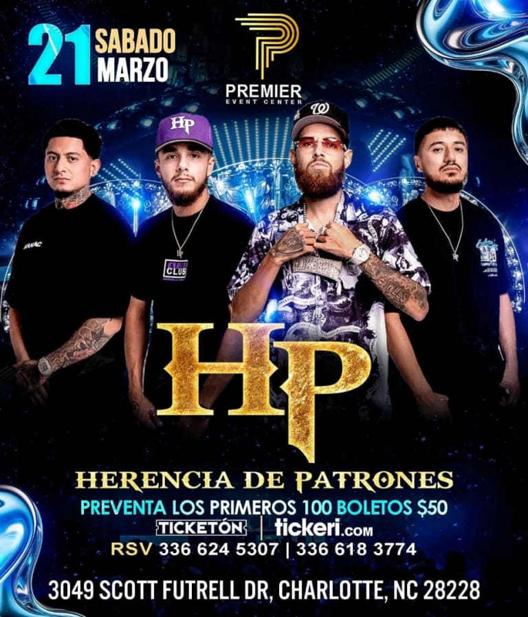 Event - HERENCIA DE PATRONES - Charlotte, North Carolina - 21 de marzo de 2026 | concert tickets