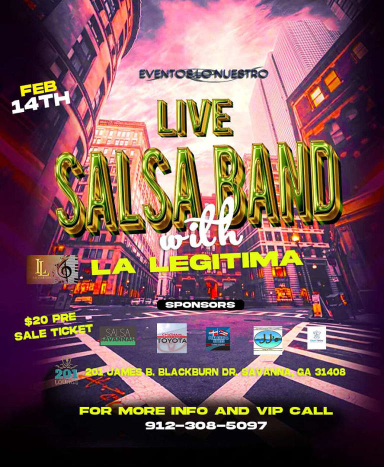 Event - La LEGITIMA Live Band - SAVANNAH, Georgia - February 14, 2026 | concert tickets
