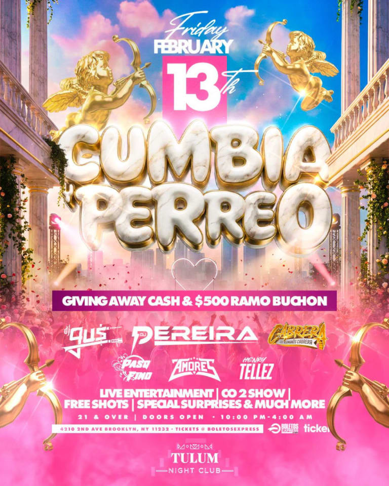 Event - CUMBIA PERREO LOVE VERSION - Brooklyn, New York - February 13, 2026 | concert tickets