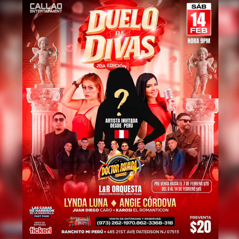 Event - DUELO DE DIVAS SEGUNDA EDICION! - Paterson, New Jersey - February 14, 2026 | concert tickets