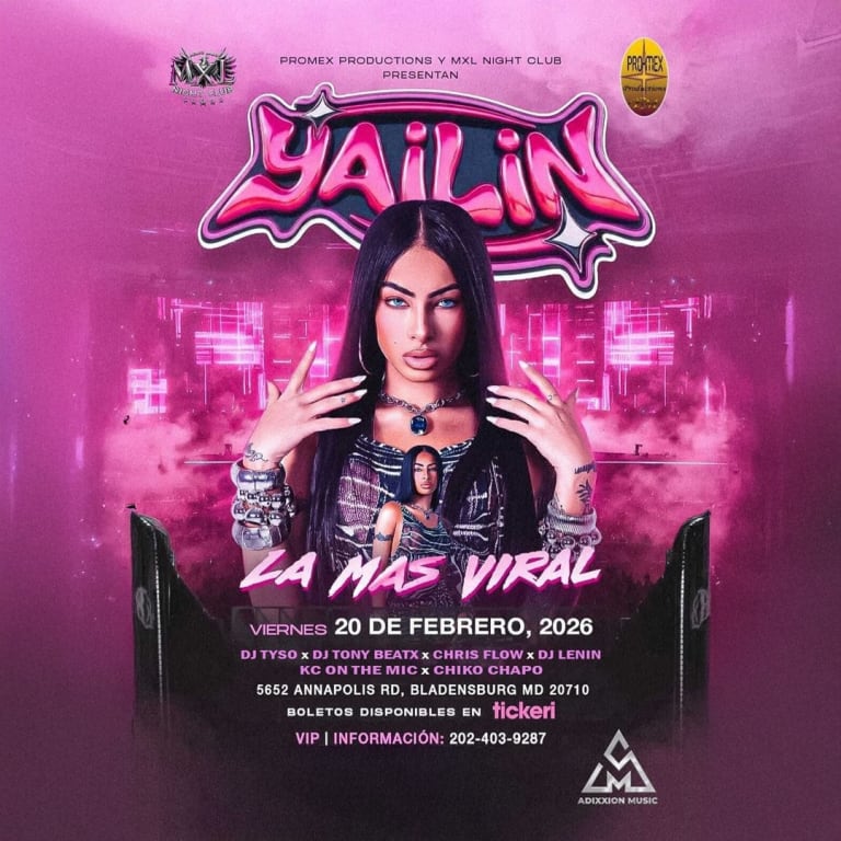 Event - YAILIN LA MAS VIRAL MXL - Bladensburg, Maryland - February 20, 2026 | concert tickets