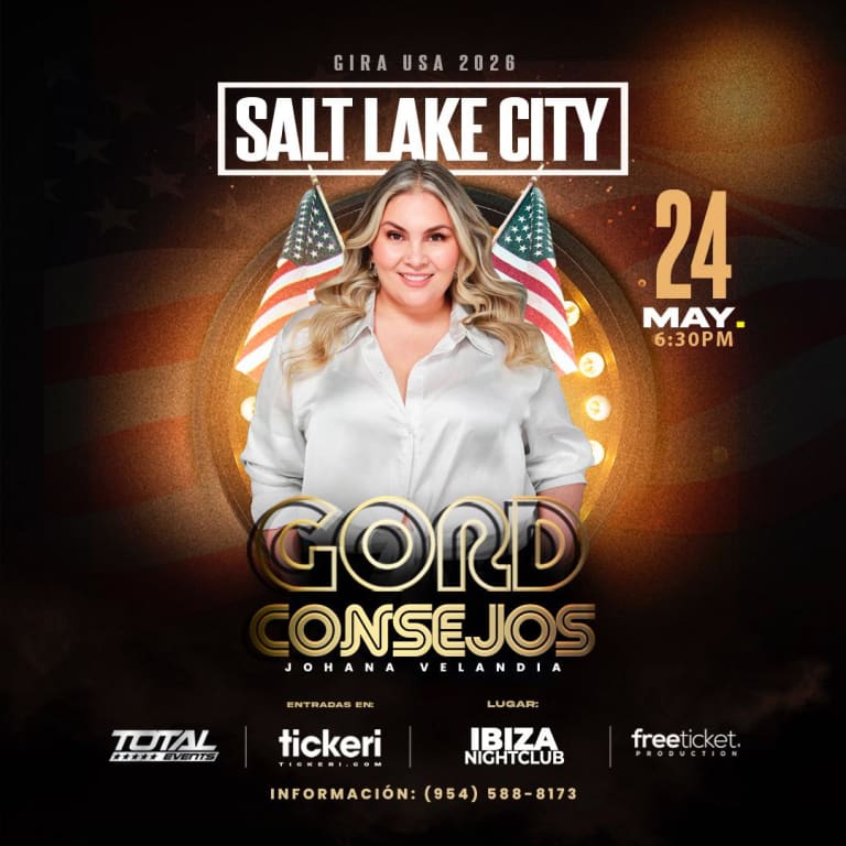 Event - GORDCONSEJOS -Johana Velandia-La Gorda -  STAND UP COMEDY - SALT LAKE CITY  - Salt Lake City, Utah - May 24, 2026 | concert tickets