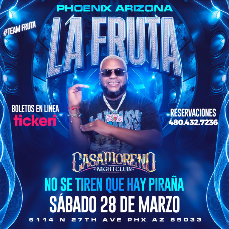 Event - La fruta en casa moreno  - Phoenix, Arizona - March 28, 2026 | concert tickets