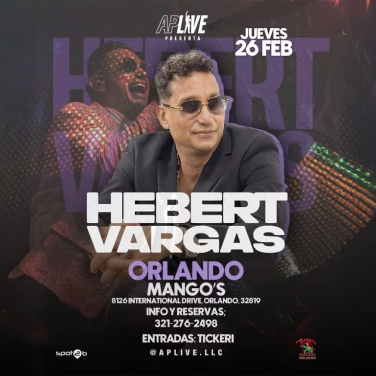 Event - HEBERT VARGAS ESTA NOCHE EN MANGOS ORLANDO - Orlando, Florida - February 26, 2026 | concert tickets