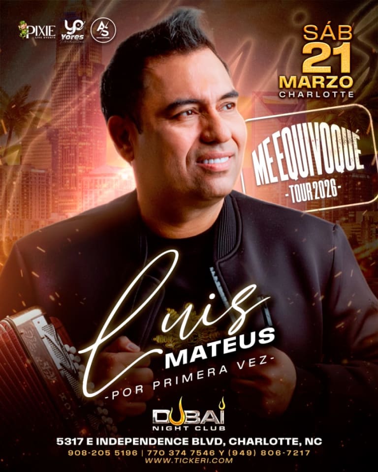 Event - LUIS MATEUS EN CONCIERTO!!! POR PRIMERA VEZ EN CHARLOTTE NC - Charlotte, North Carolina - March 21, 2026 | concert tickets