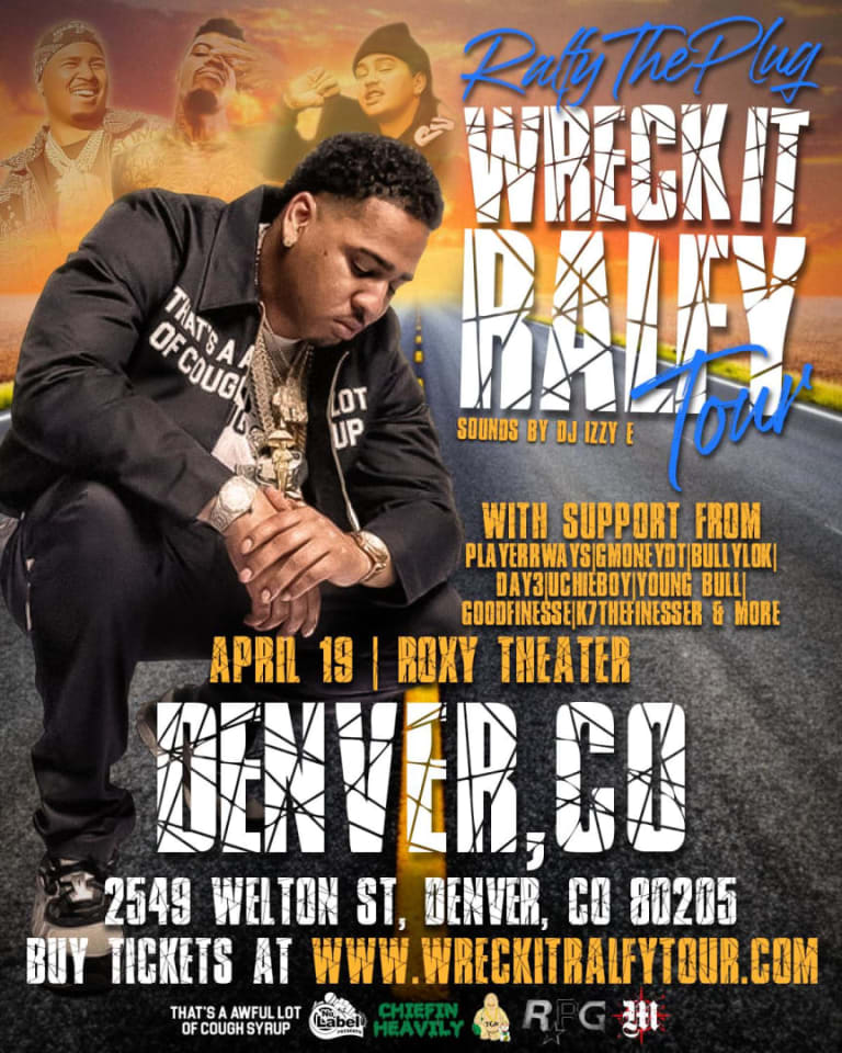 Event - Ralfy The Plug Wreck It Ralfy Tour - Denver - Denver, CO - Sun, April 19, 2026} | concert tickets