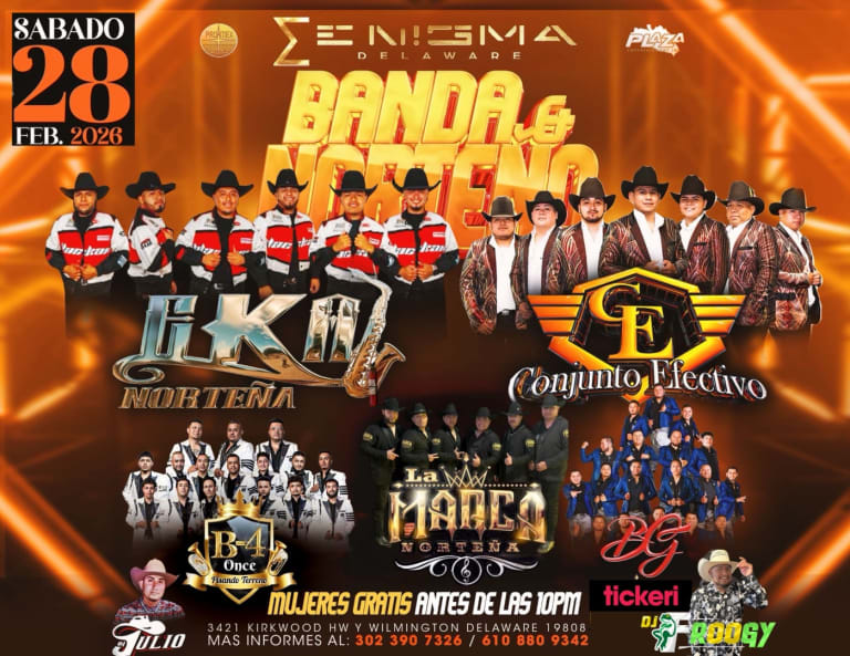 Event - BANDA & NORTEÑO - Wilmington, Delaware - February 28, 2026 | concert tickets