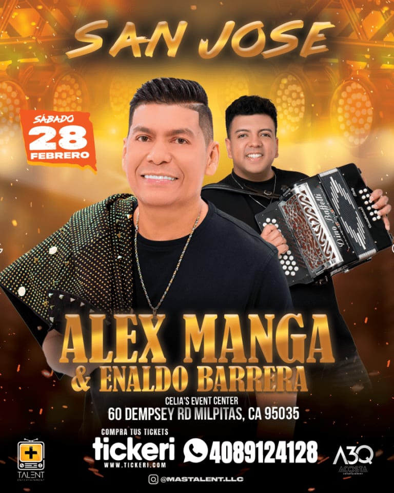 Event - ALEX MANGA ¡En Concierto! - San José (California) - Milpitas, California - February 28, 2026 | concert tickets