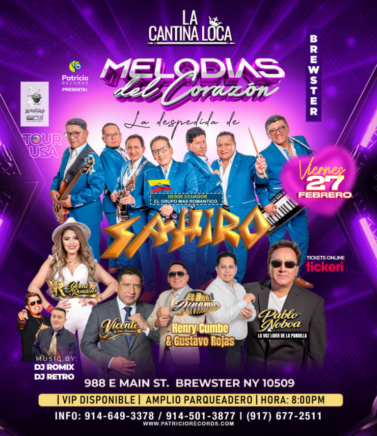 Event - MELODIAS DEL CORAZON TOUR 2026 -  Brewster NY  - La despedia del Grupo Sahiro  - Brewster, New York - February 27, 2026 | concert tickets