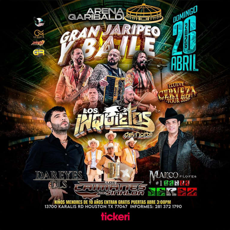 Event - Gran Jaripeo y Baile en Houston con Los Inquietos del Norte, Dareyes DLS & más  - Houston, Texas - April 26, 2026 | concert tickets