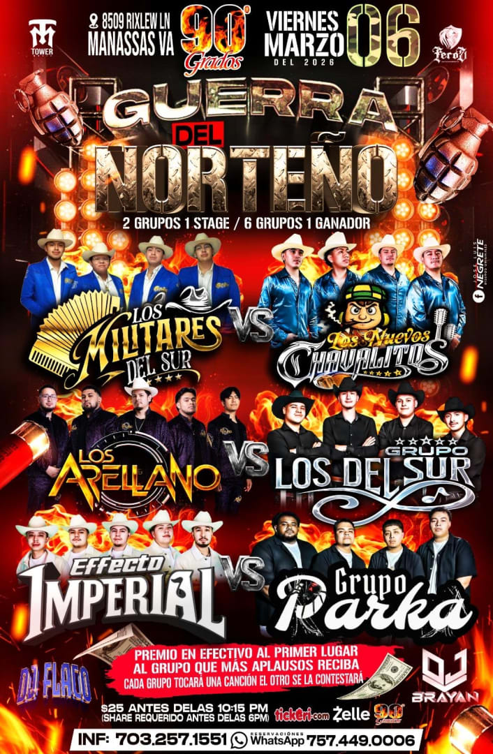 Event - GUERRA DEL NORTEÑO - Manassas, Virginia - March 6, 2026 | concert tickets