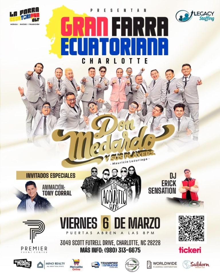 Event - Don Medardo y sus Players 2026 - Charlotte, North Carolina - March 6, 2026 | concert tickets
