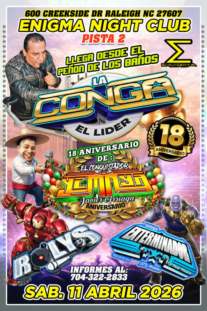 Event - LA CONGA  - Raleigh, North Carolina - April 11, 2026 | concert tickets