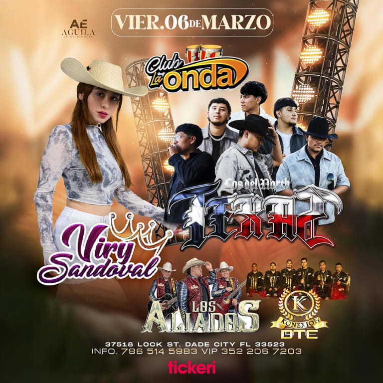 Event - Tremendo Bailazo en Margate FL – Viry Sandoval, Kammy Ocampo y Sonora Dinamita - Dade City, Florida - March 6, 2026 | concert tickets