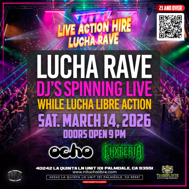 Event -  Lucha Rave   - Palmdale, California - March 14, 2026 | concert tickets