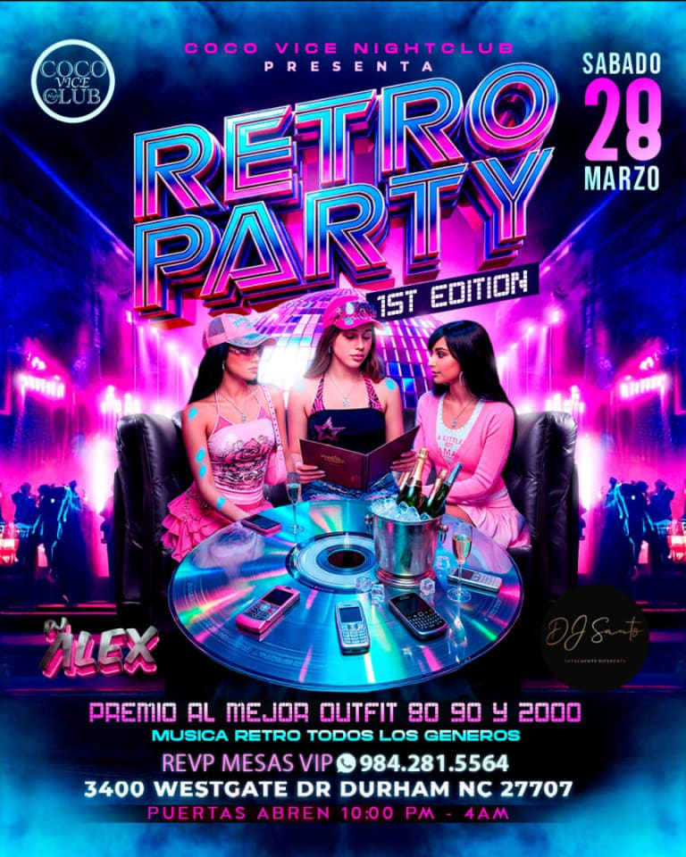 Event - RETRO PARTY - Durham, North Carolina - 28 de marzo de 2026 | concert tickets