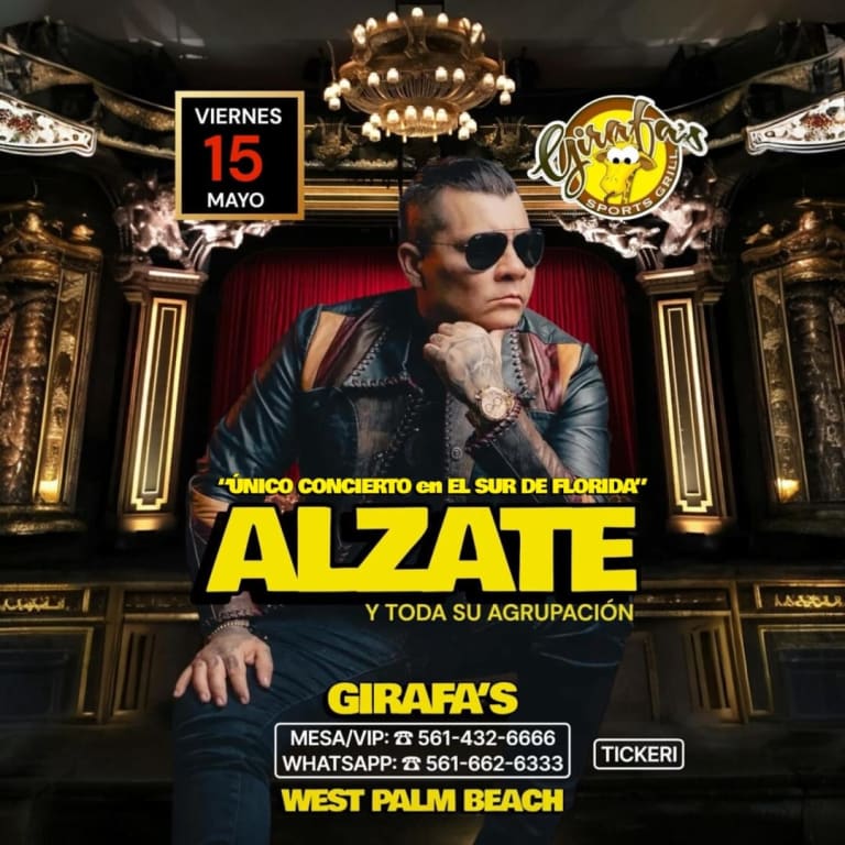 Event - ALZATE EN WEST PALM BEACH  - West Palm Beach, FL - vie, 15 de mayo de 2026} | concert tickets