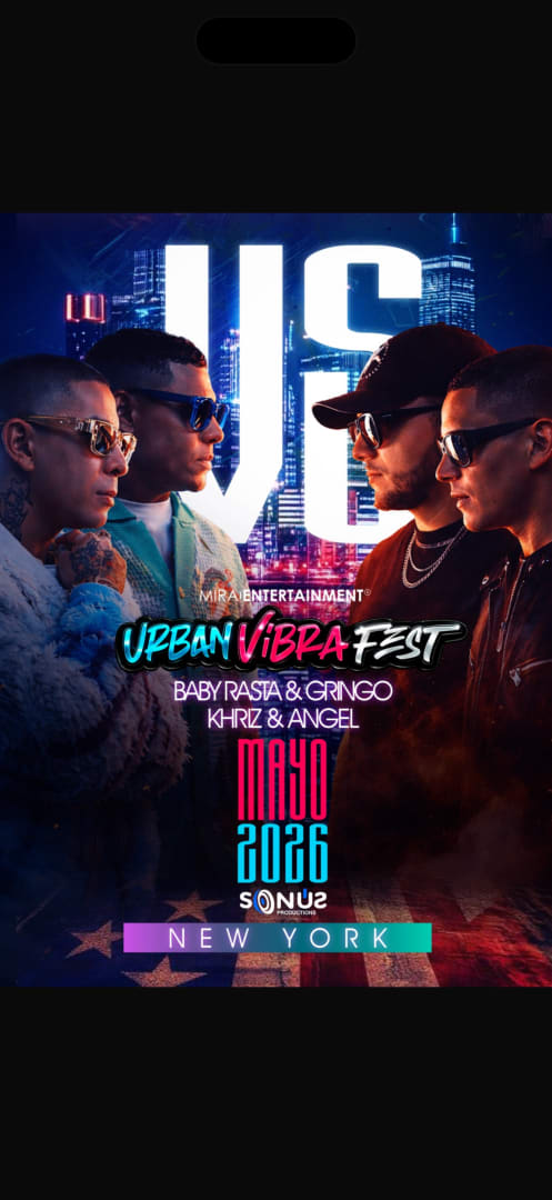 Event - Urban Vibra Fest - Baby Rasta y Gringo junto a  Khriz y Angel en Brooklyn NY- SP - Brooklyn, NY - sáb, 16 de mayo de 2026} | concert tickets
