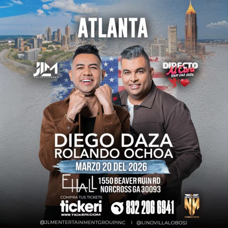 Event - Diego Daza + Rolando Ochoa ¡En Concierto! - Atlanta (Georgia) - Norcross, Georgia - March 20, 2026 | concert tickets