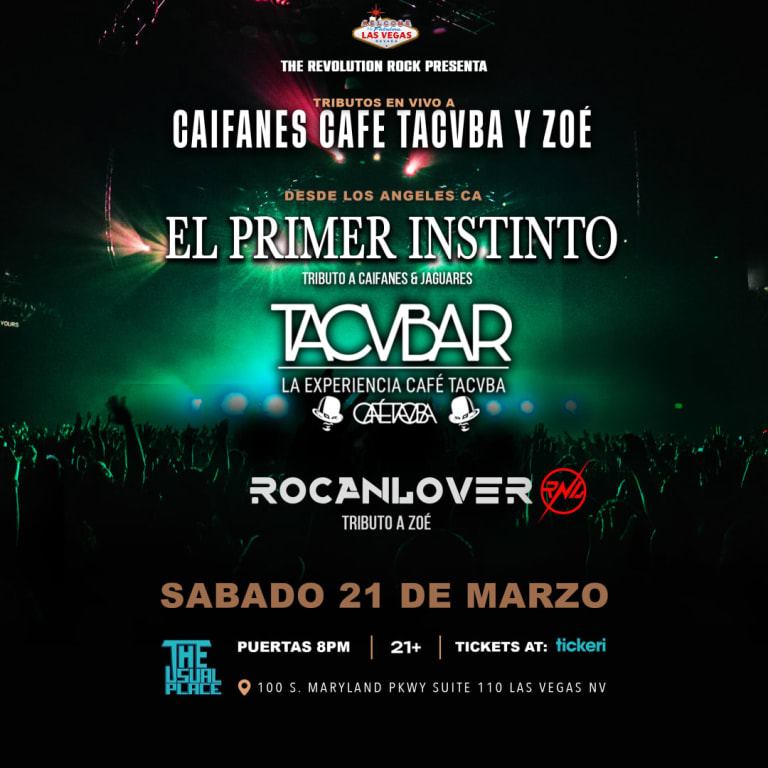 Event - Rock en español tributos  - Las Vegas, Nevada - March 21, 2026 | concert tickets
