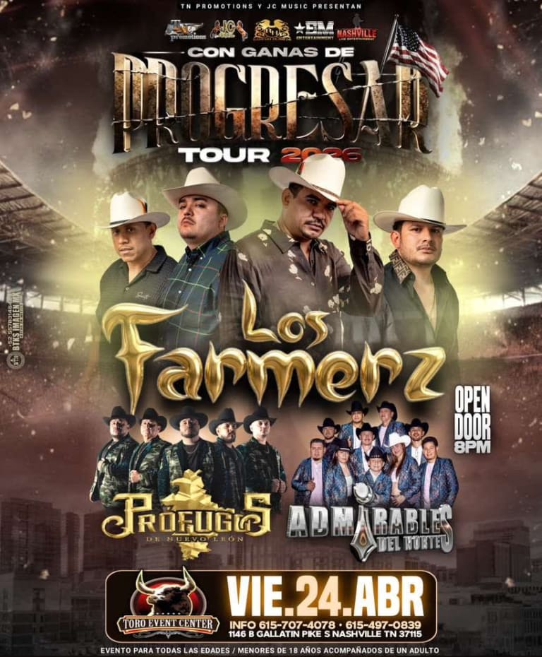 Event - Los Farmerz & Profugos de Nuevo Leon & Admirables del Norte en concierto - Nashville, TN - Fri, April 24, 2026} | concert tickets