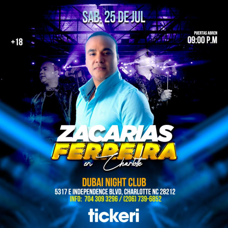Event - Zacarias Ferreira  en Charlotte - Charlotte, NC - sáb, 25 de julio de 2026} | concert tickets