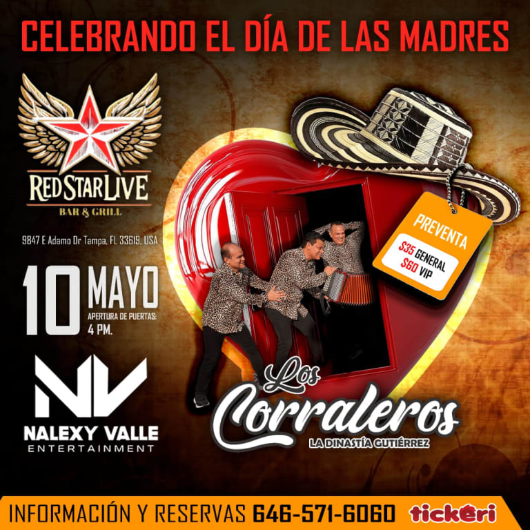 Event - Celebra el DIA DE LAS MADRES con los Originales Corraleros Dinastia Gutierrez - Tampa, Florida - May 10, 2026 | concert tickets