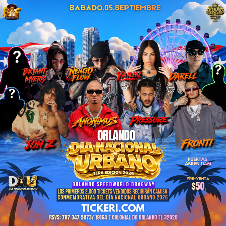 Event - Día Nacional Urbano Orlando 2026 - Orlando, FL - Sat, September 5, 2026} | concert tickets